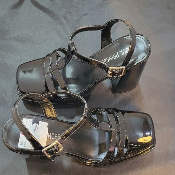 BRAND NEW SOUL PRINCESS PLAIN PLATFORM ANKLE CURVE WIDE HIGH HEEL   SAND… S2 - Picture 9 of 16